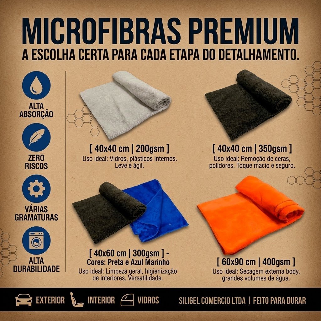 Toalha de Microfibra sem costura – 40×40 350gsm - Imagem 2